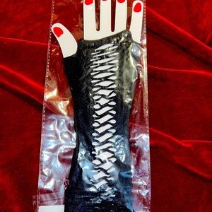 New Black Fingerless Gloves